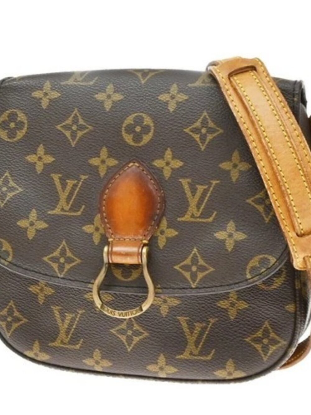 LOUIS VUITTON Saint Cloud MM Shoulder Bag Monogram Leather Brown M51243 67CB128